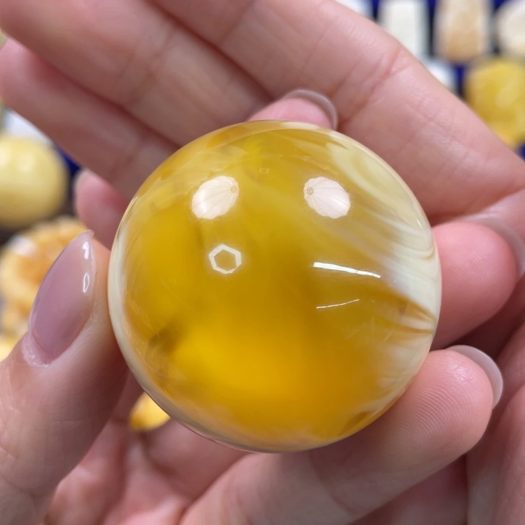 蜜蜡裸石未镶嵌琥珀蜜蜡珠子卡38.9mm