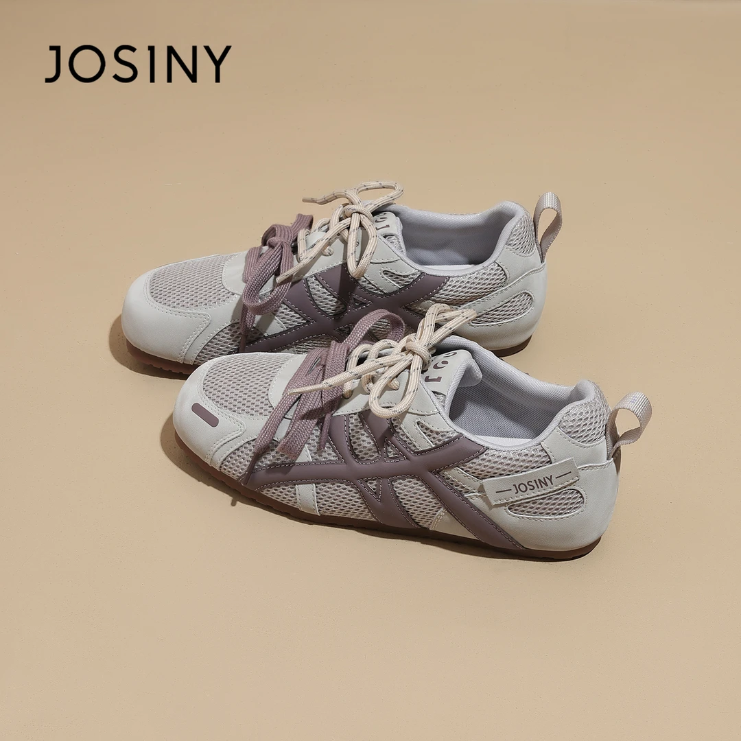 卓诗尼网面德训鞋女透气25秋新款休闲百搭阿甘鞋舒适运动鞋子女XX