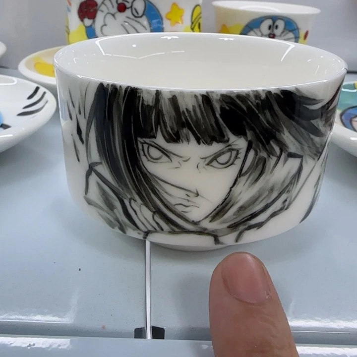 高温釉下彩纯手工手绘陶瓷