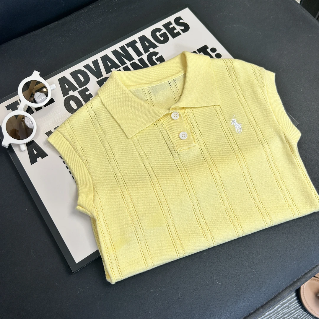 儿童短袖夏polo针织飞机袖冰丝透气亲肤新款百搭韩版T恤潮流短袖