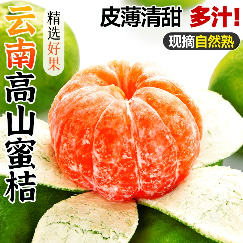 云南蜜桔高山新鲜水果青皮蜜橘应季早熟橘子无籽桔子孕妇整箱包邮
