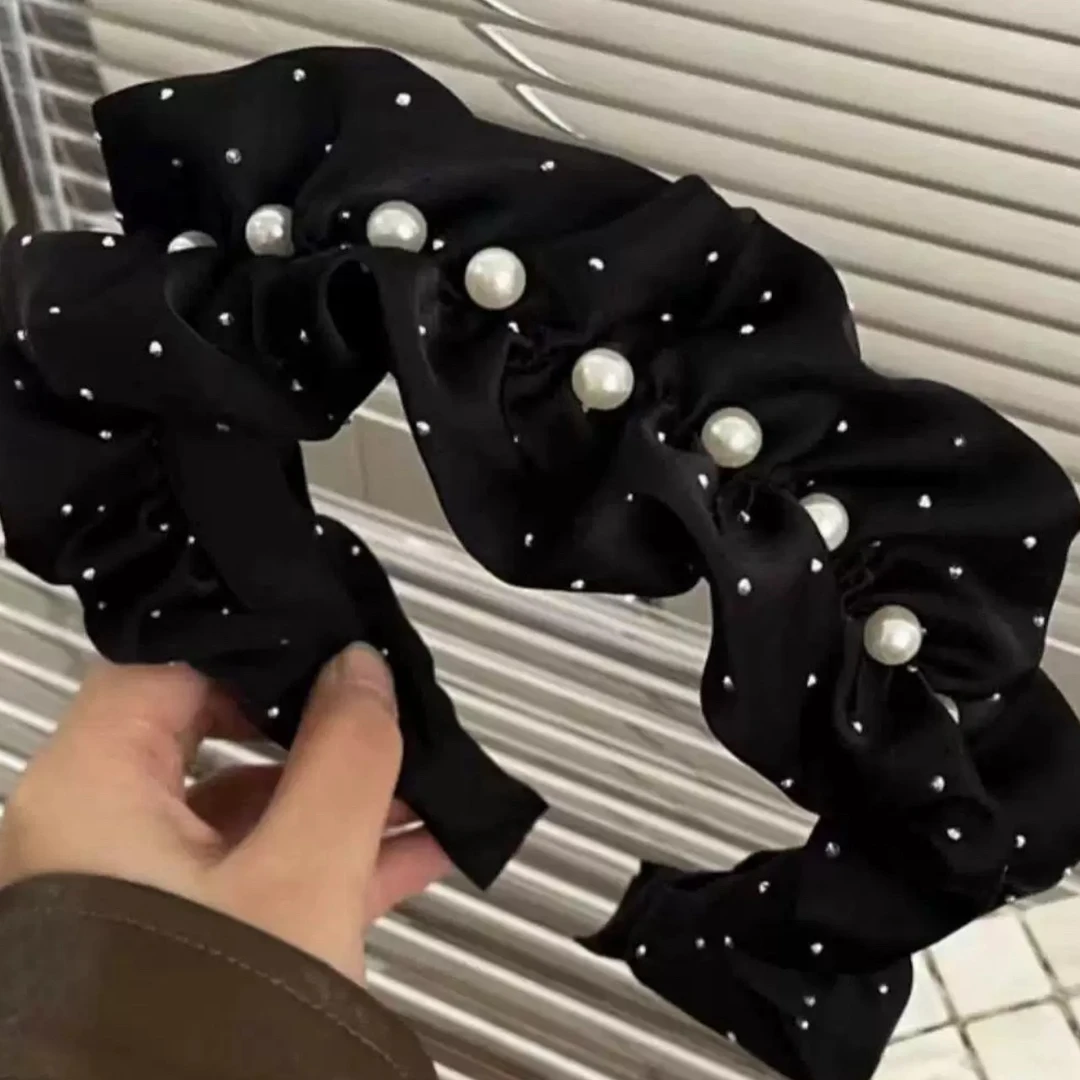 瑞丽风原创设计少女风轻职风发箍轻奢发饰丝绒手工