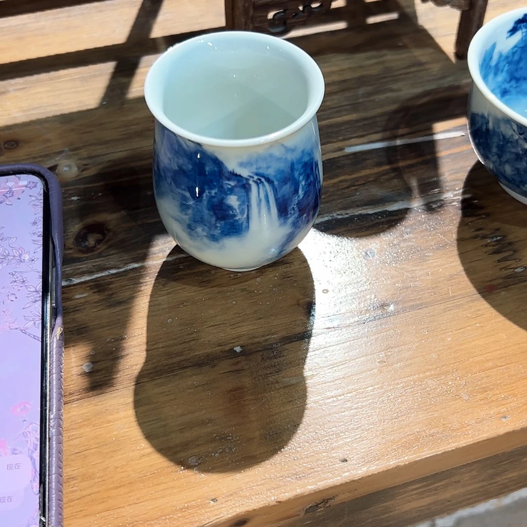 杯?****?青花手绘山水主人杯