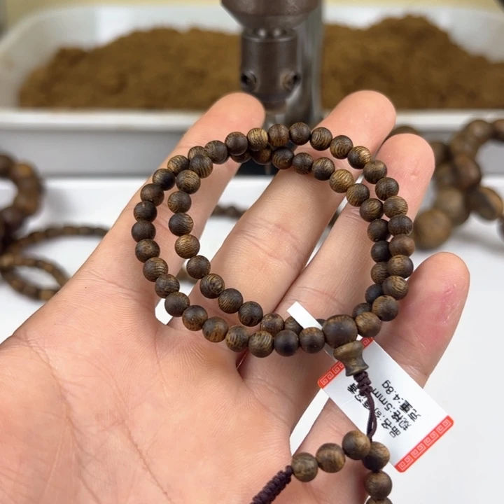 沉香手串圆珠双圈5mm