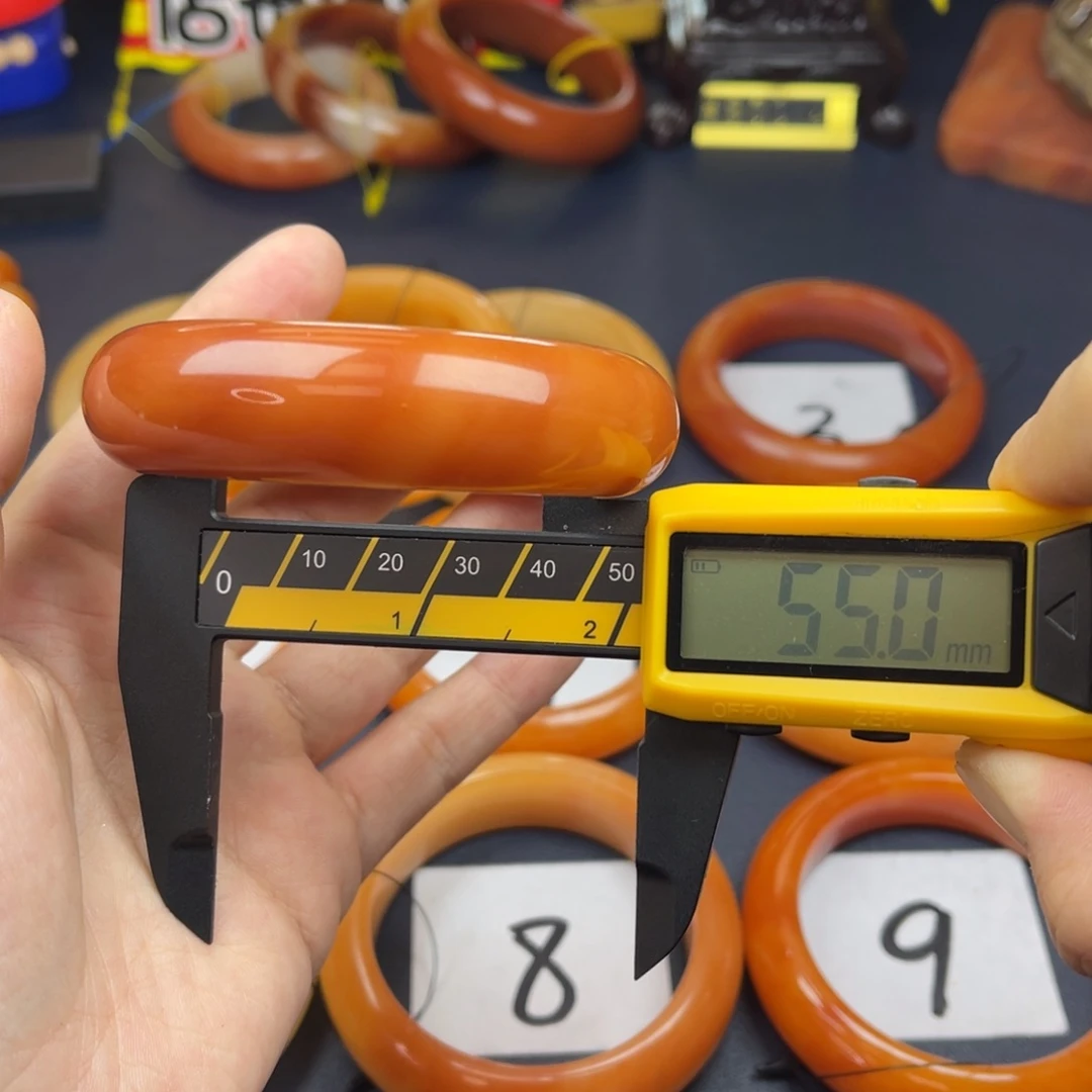 合金石英质玉（黄龙玉）手镯19号55圈