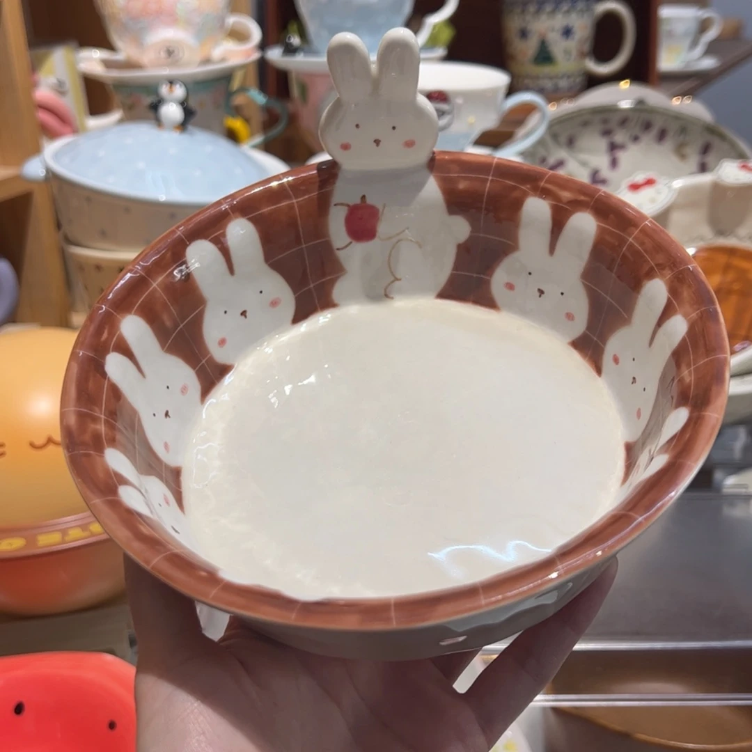 景德镇立体兔子盘