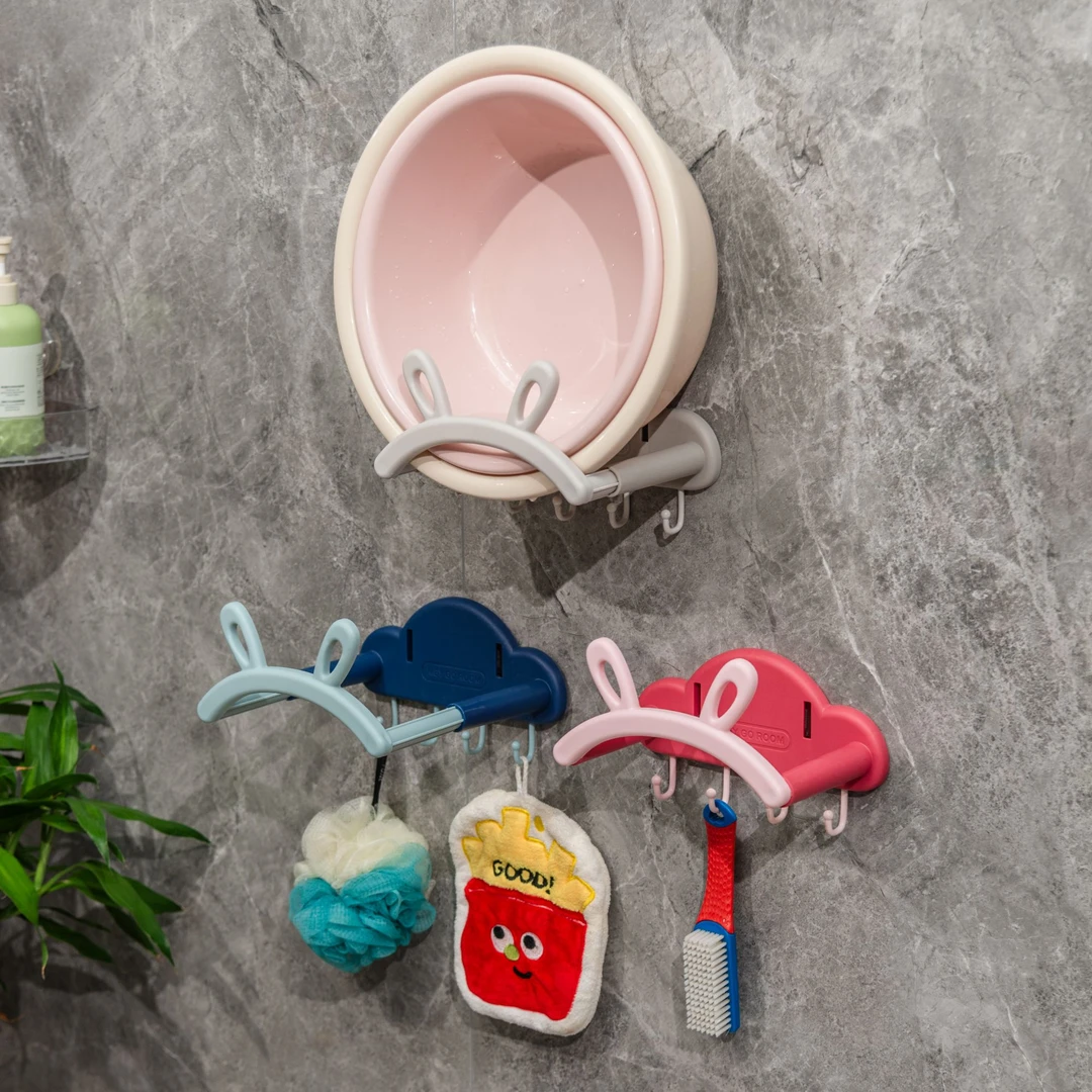 品牌专利正品【兔耳脸盆架】脸盆置物架伸缩脸盆架免打孔壁挂无痕