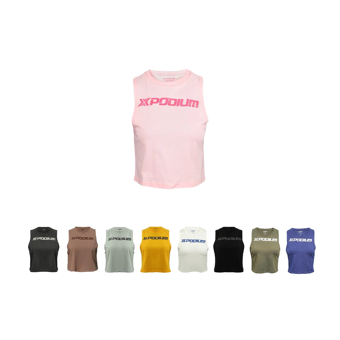 XPODIUM女款训练运动背心无袖时尚舒适休闲圆领透气夏季排汗超轻