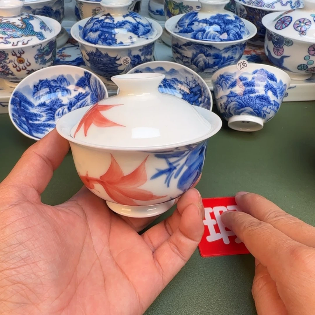 纯手工纯手绘茶具石头245