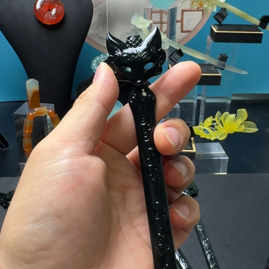 蛇纹石玉未镶嵌发饰