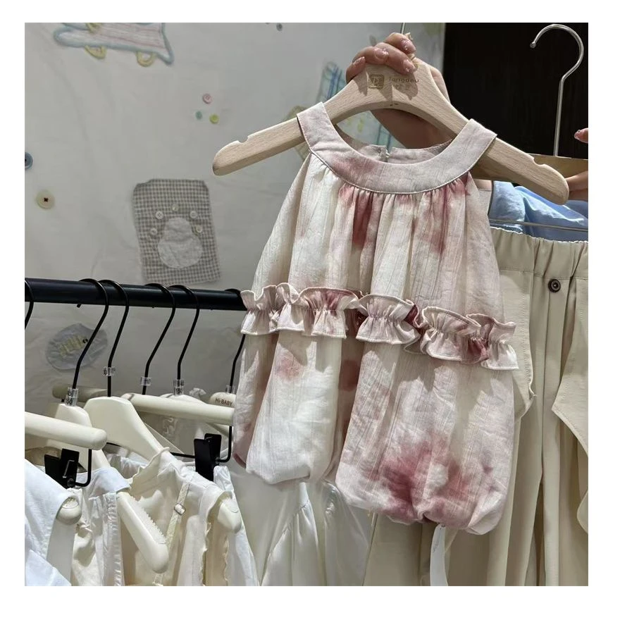 AC446~YX·25夏~挂脖花苞娃娃衫X6288