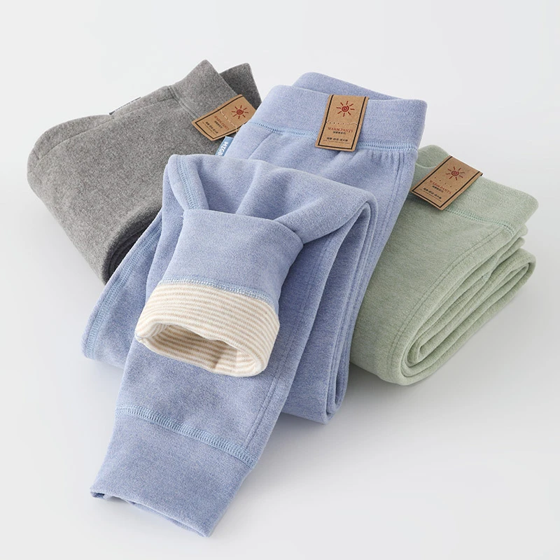 童泰【断码】羊绒双层男童保暖裤内穿新款秋冬女童德绒加厚秋裤儿童