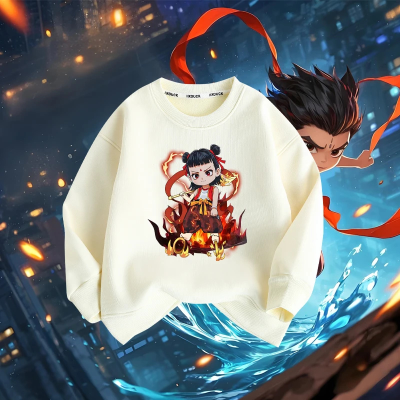 哪吒童装卫衣魔童闹海春秋儿童上衣男童女童衣服宽松上衣