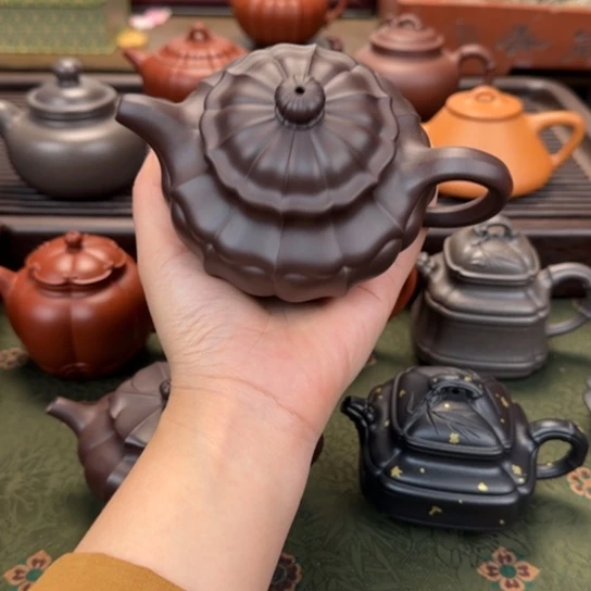 茶壶紫砂筋纹掇只