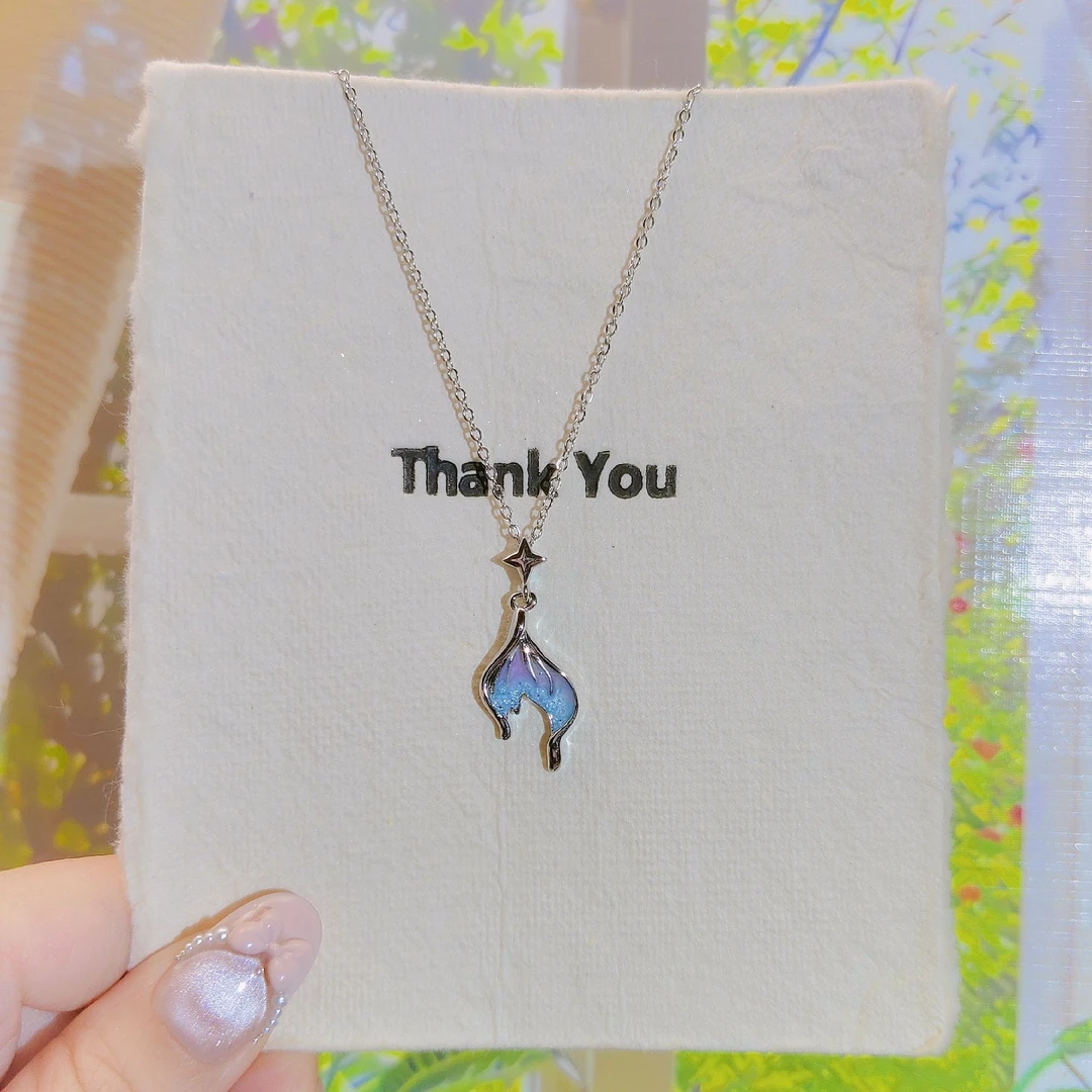 钛钢项链 百搭时尚轻奢梦幻简约小众坠链甜美气质钛钢锁骨项链