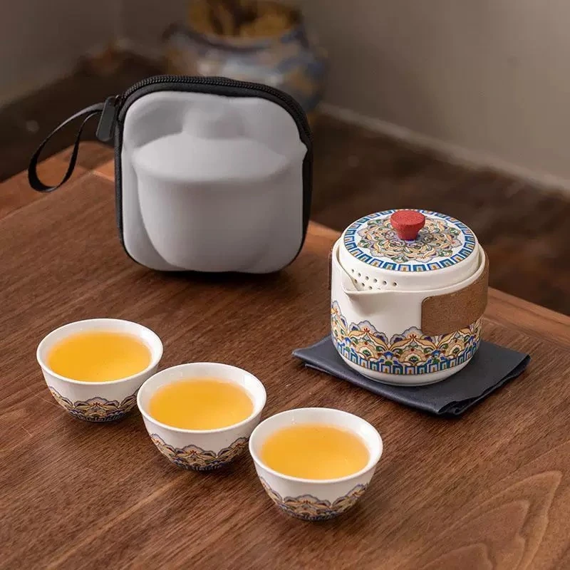 （宝相花）珐琅彩车载旅行茶具221便携式