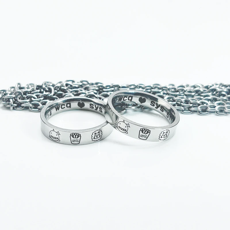 钛钢戒指 莎头组合王楚钦孙颖莎应援周边戒指水洗不掉色时尚指环