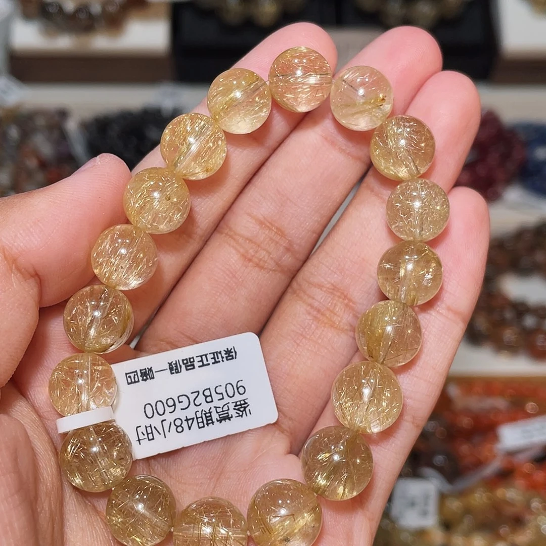 发晶手串未镶嵌烟花发晶10mmm