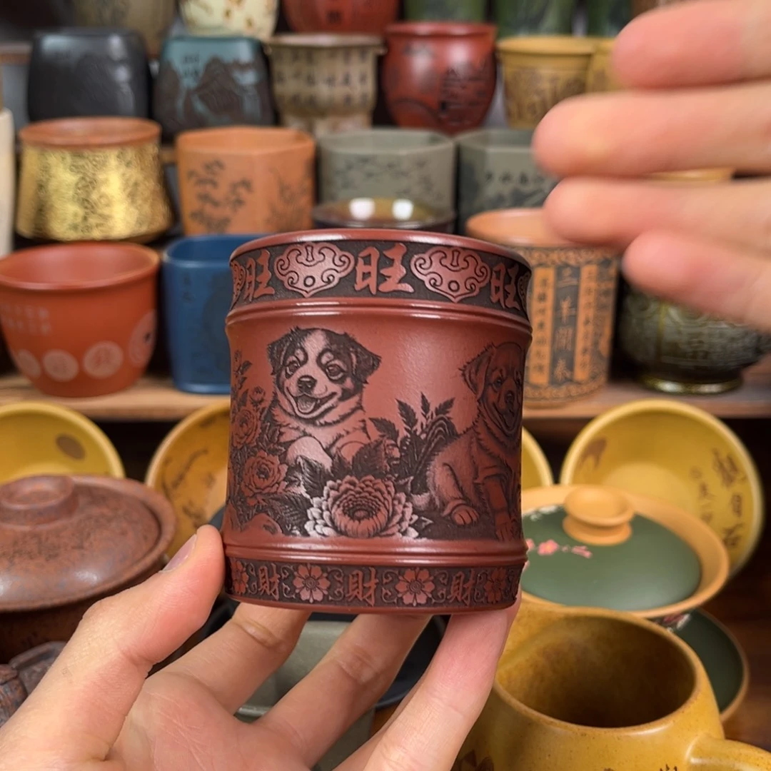 茶杯紫砂宜兴原矿紫砂杯茶具