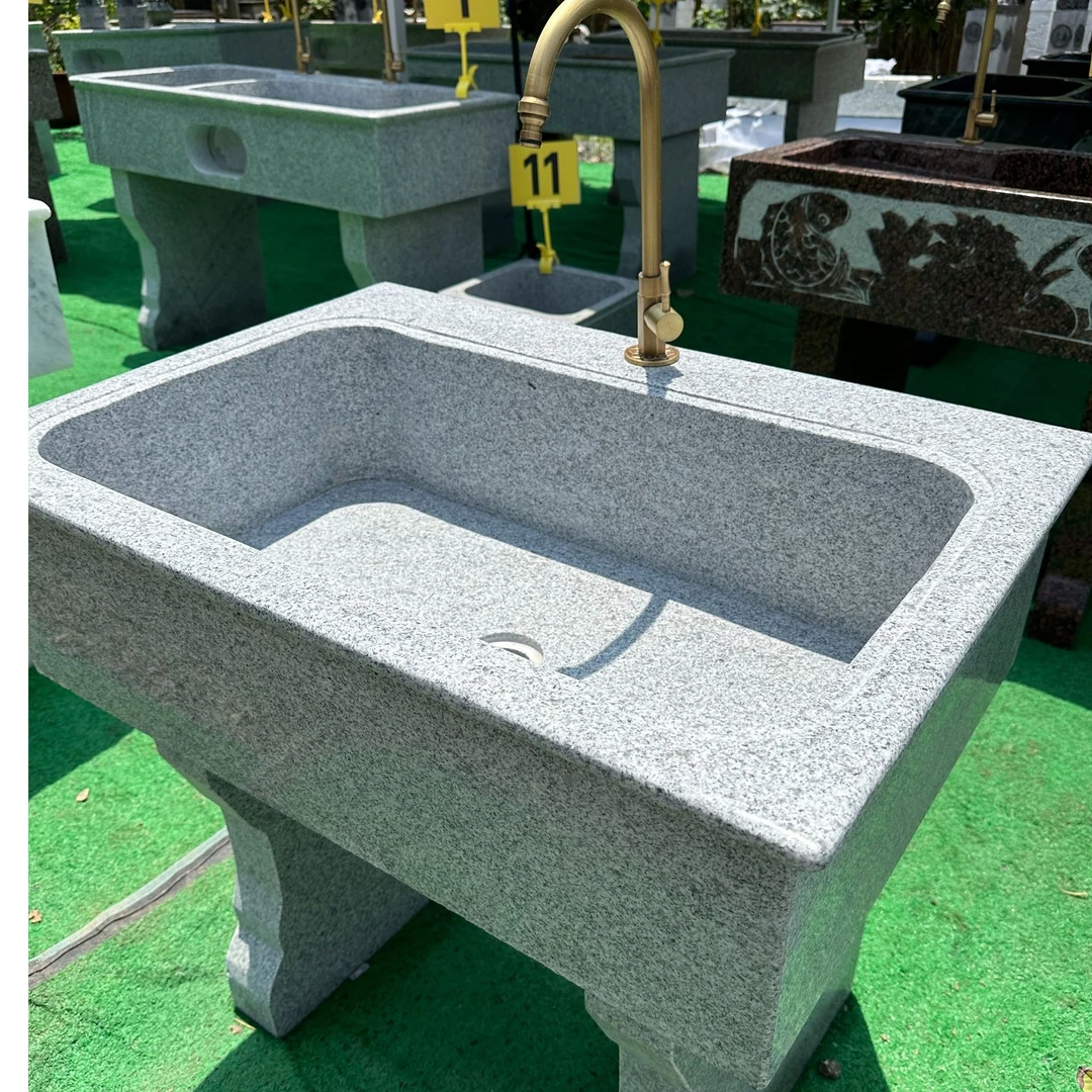 灰煌腾达户外庭院子水槽天然石材花岗岩大理石洗手台厨房洗衣池