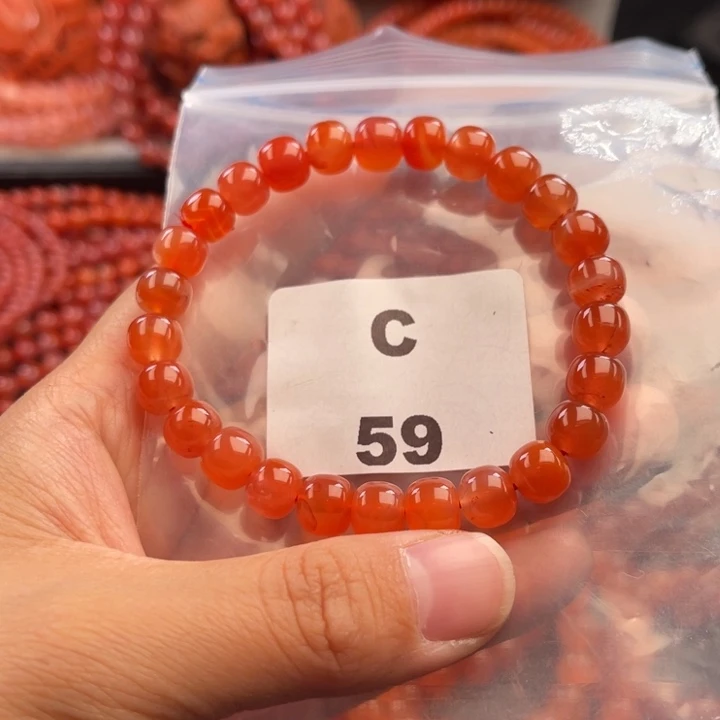 南红玛瑙未镶嵌多样性发货默认微瑕称重8mm