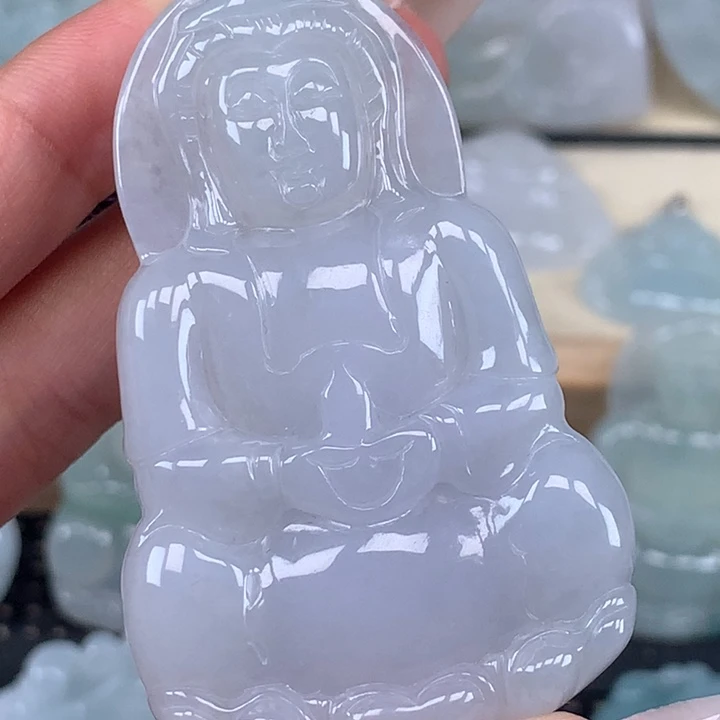 颈饰未镶嵌翡翠玉观音吊坠