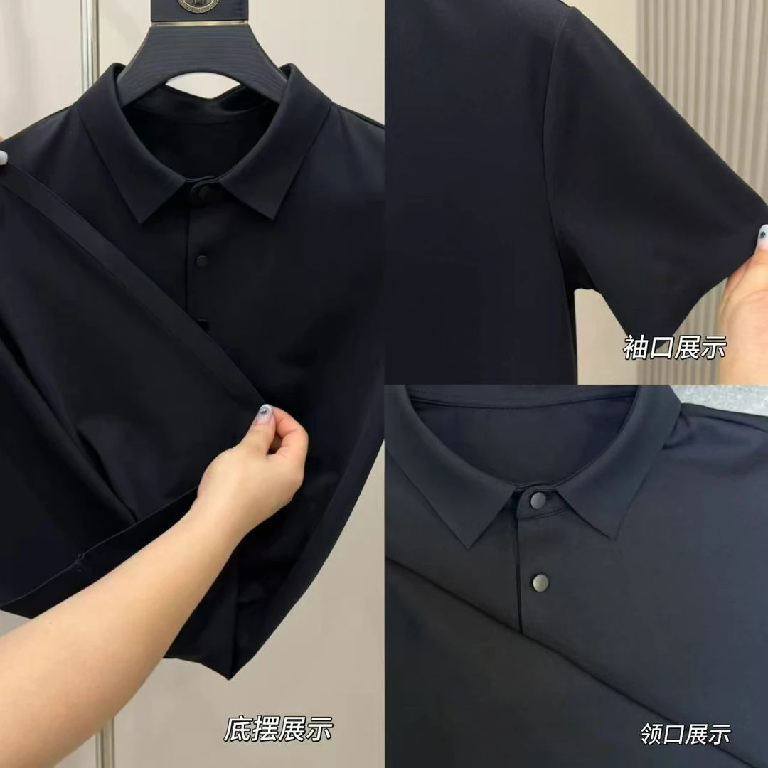 春夏新款男士户外休闲商务短袖POLO衫