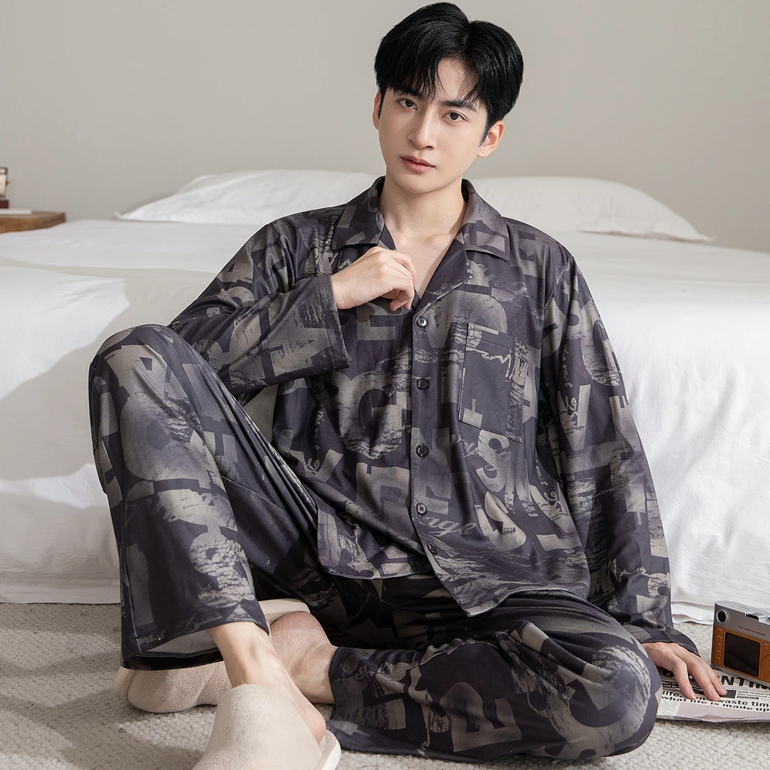 2025年德绒长袖保暖睡衣套装双面绒保暖加绒加厚学生家居服套装