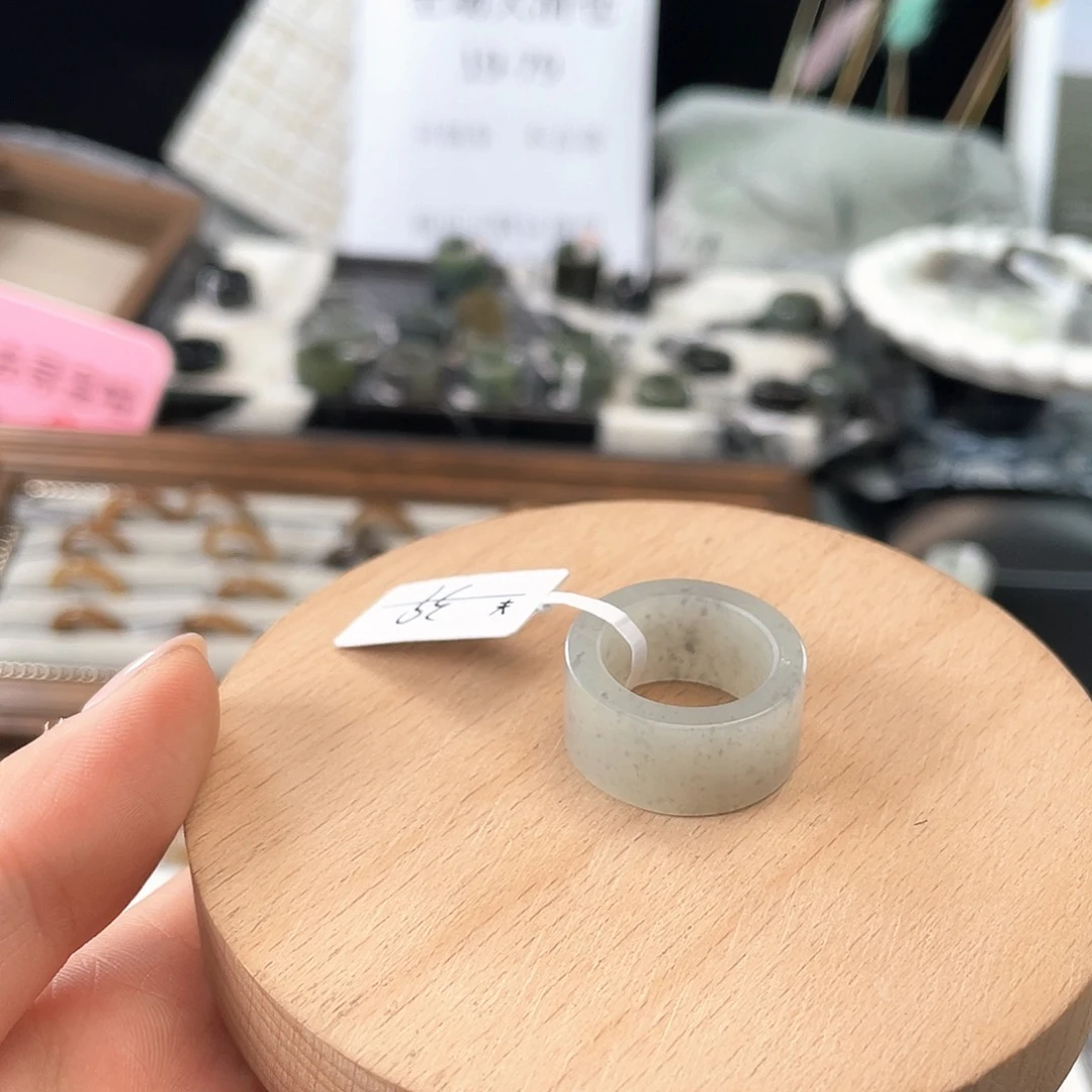 和田玉未镶嵌戒指Y51火龙果直切16.9不退换