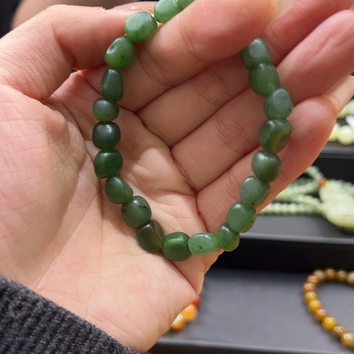 和田玉（碧玉）未镶嵌手串多样性发货拍一发一