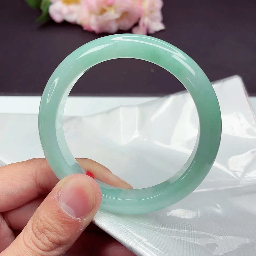 翡翠未镶嵌手镯56.8圈口