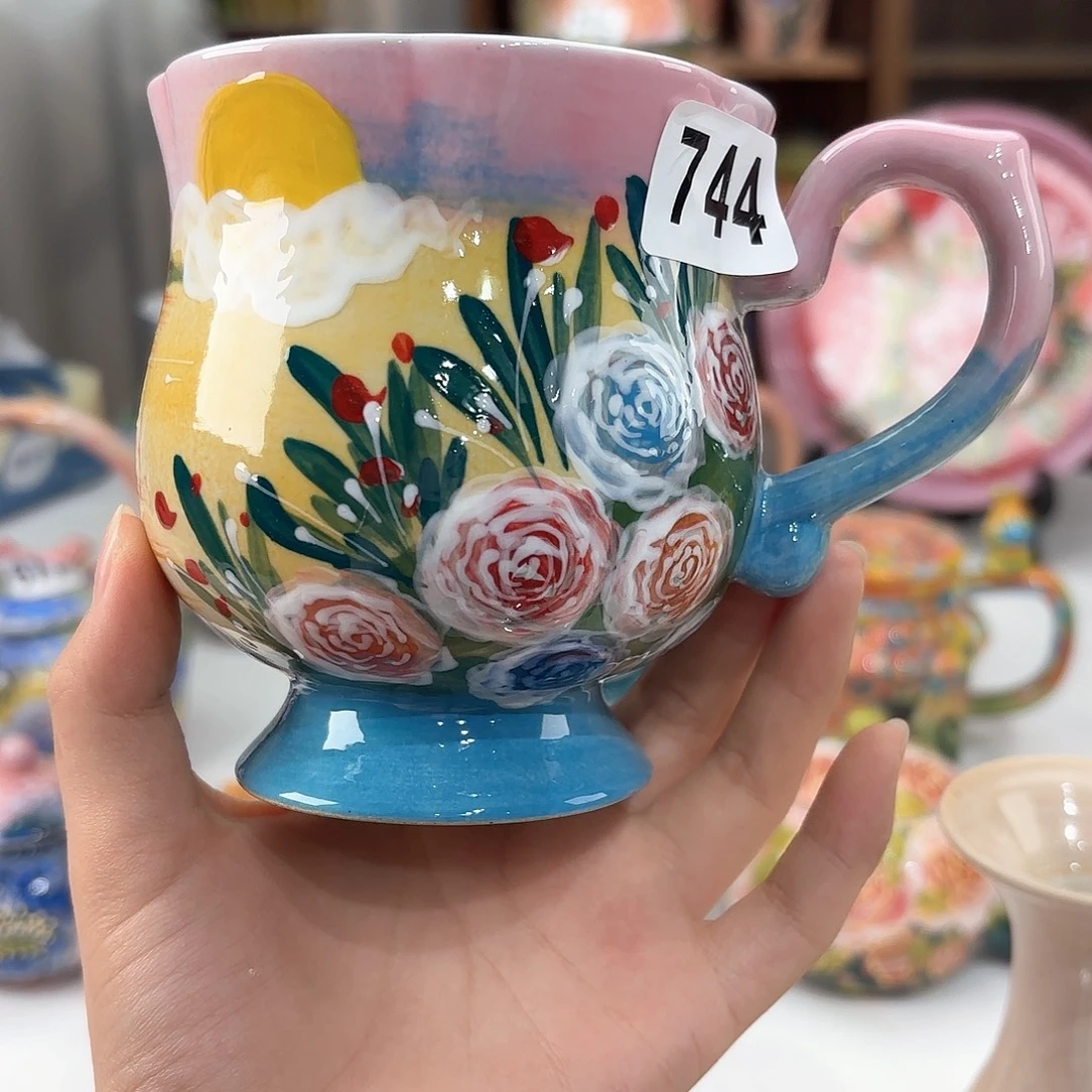 景德镇手绘高温釉下彩陶瓷茶具