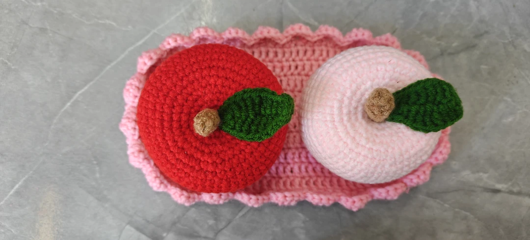 纯手工钩织毛线平安果教师新春圣诞礼物成品水果