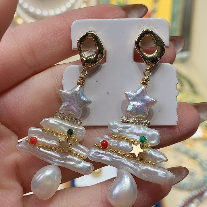 未镶嵌淡水珍珠耳饰