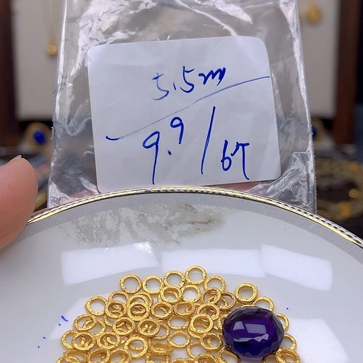 银S925镶嵌颈饰紫晶紫晶925镶嵌55