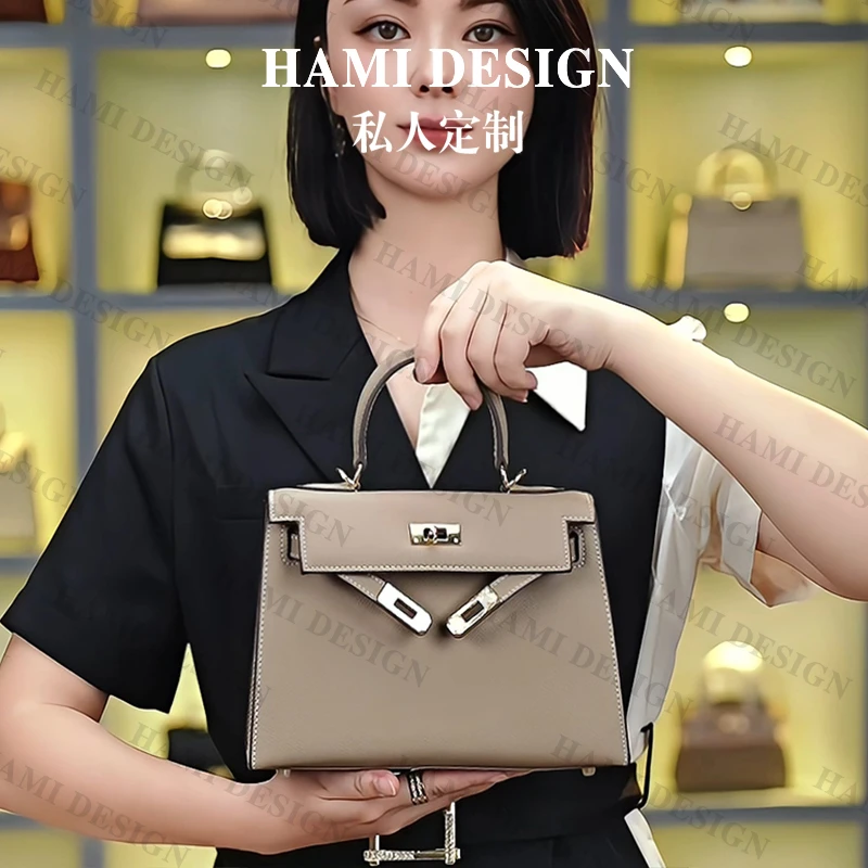 【凯二代姐】真皮手掌纹斜挎小包女手机包2024新款牛皮单肩腋下包