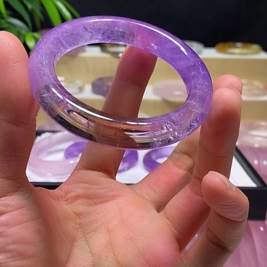 水晶手镯未镶嵌微****值56圈口