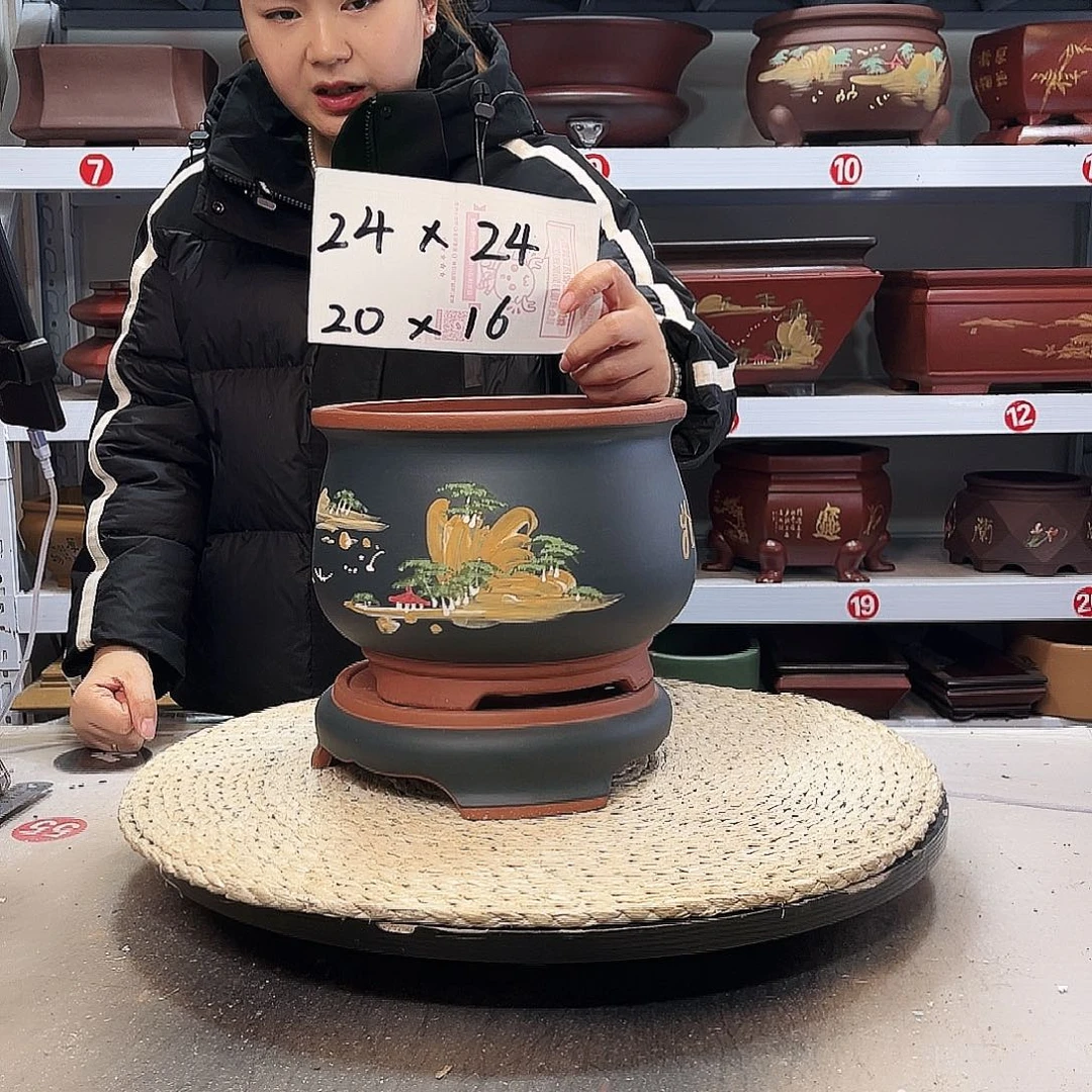 花盆紫砂紫砂花盆中