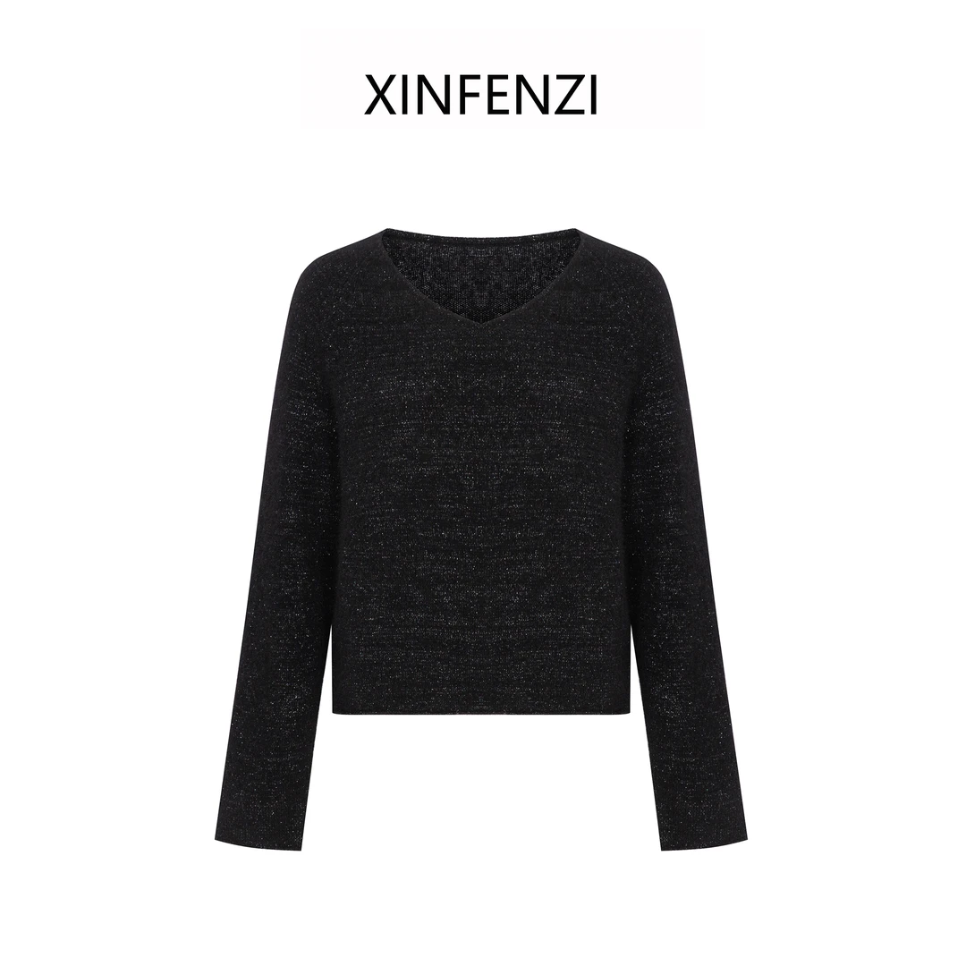 【沙丘】 XINFENZI 康宝莱羊绒金银丝套头上衣毛衣 35844