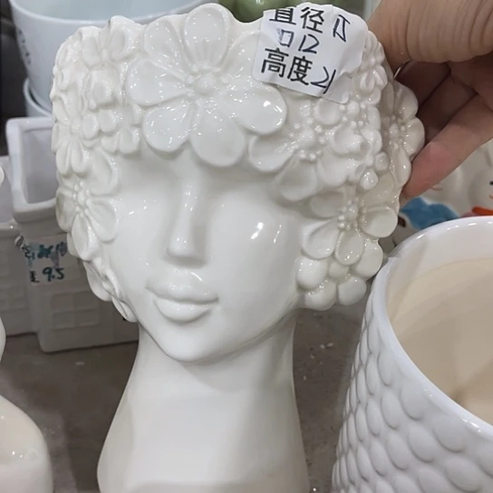 多肉绿植陶瓷花盆9.9包邮,有孔