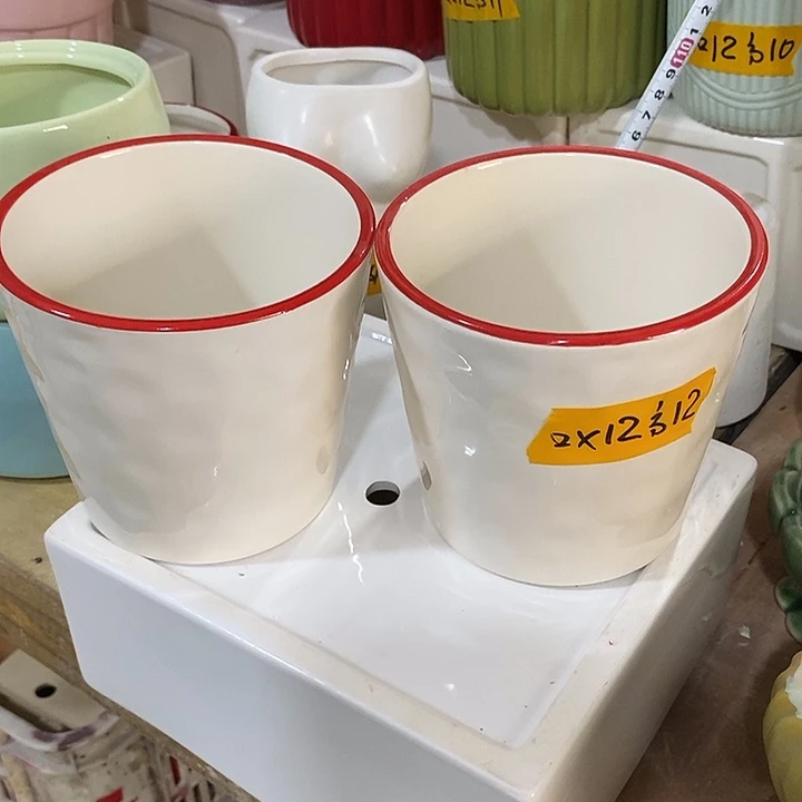 摆件陶盆有孔 微瑕介意勿拍