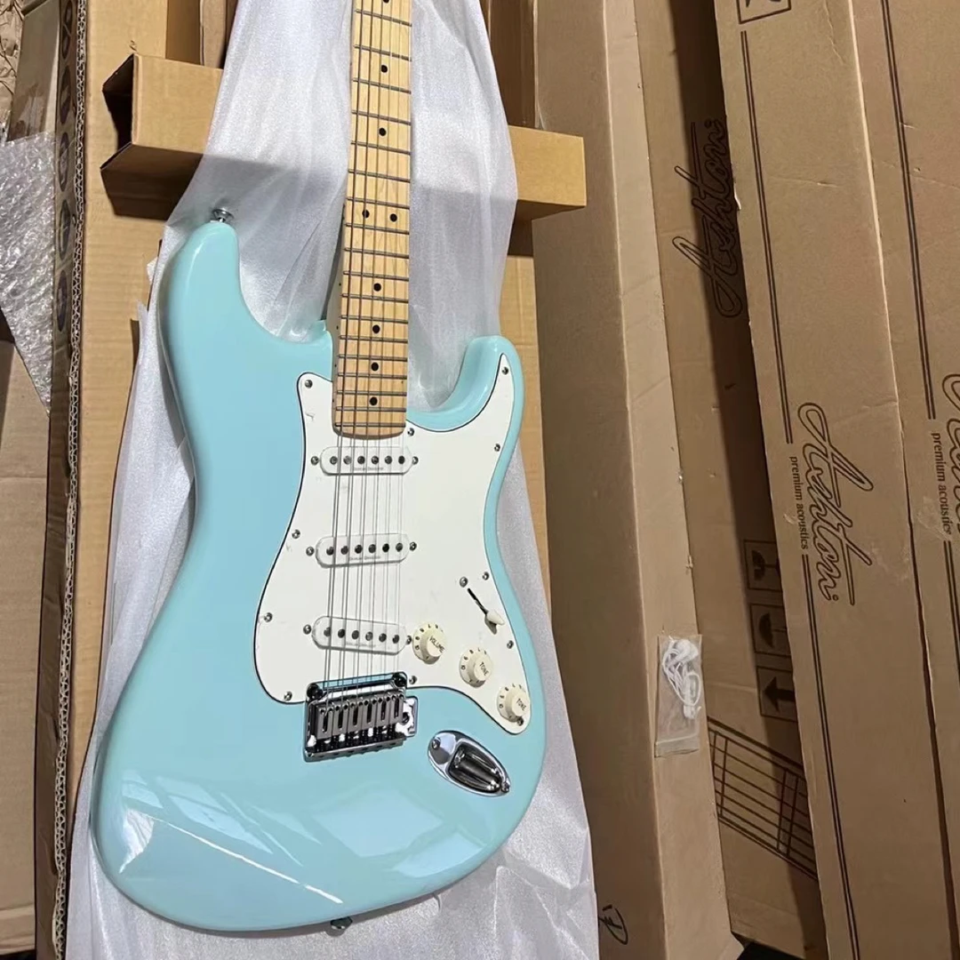 芬达SQ电吉他潮湖蓝电吉他st电吉他印尼产电吉他枫木指板