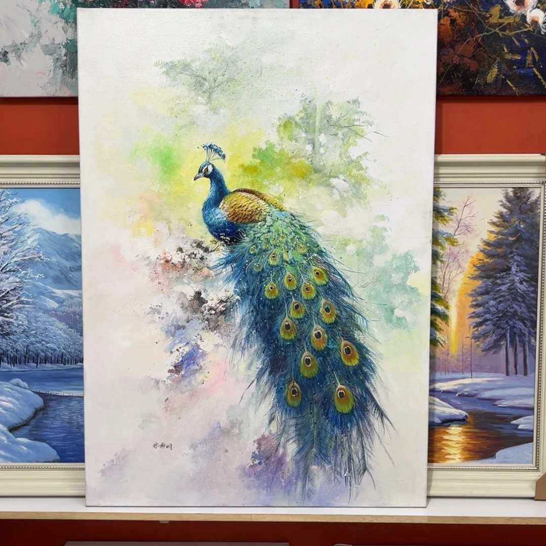 t***t手工手绘精品油画70+100尺寸内框