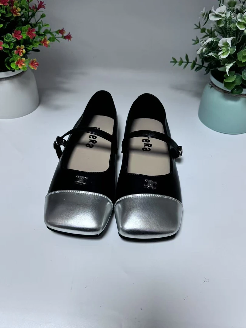 4-8   方头玛丽珍鞋秋季法式浅口单鞋玛丽珍跟鞋机能潮鞋