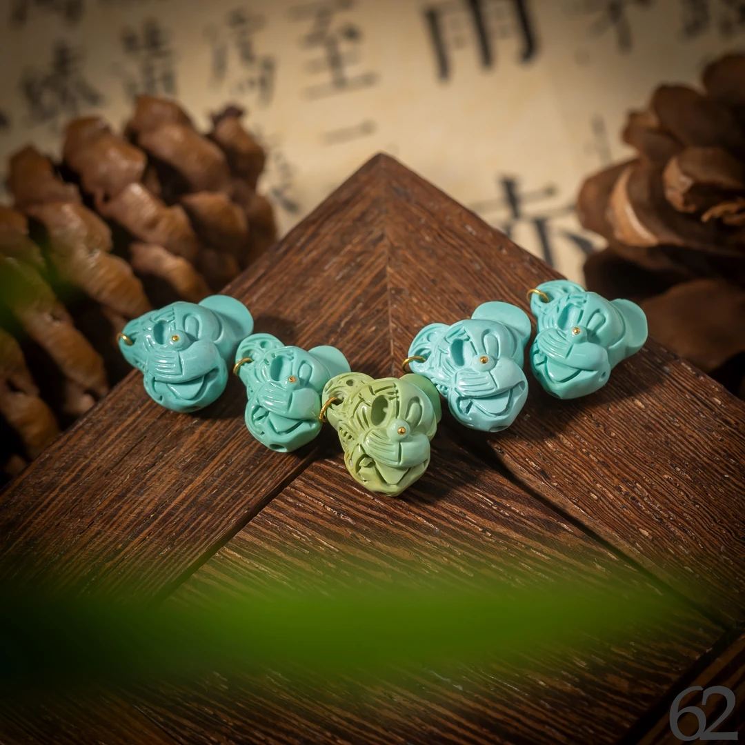 【世间臻宝】绿松雕刻件/12+*10+*8+mm/多样性发一件/SS62/6