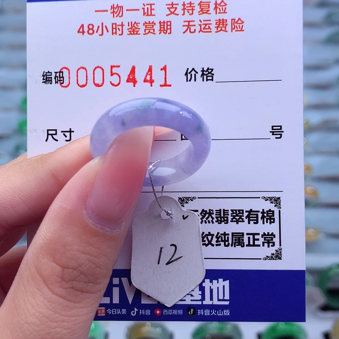翡翠未镶嵌戒指天然