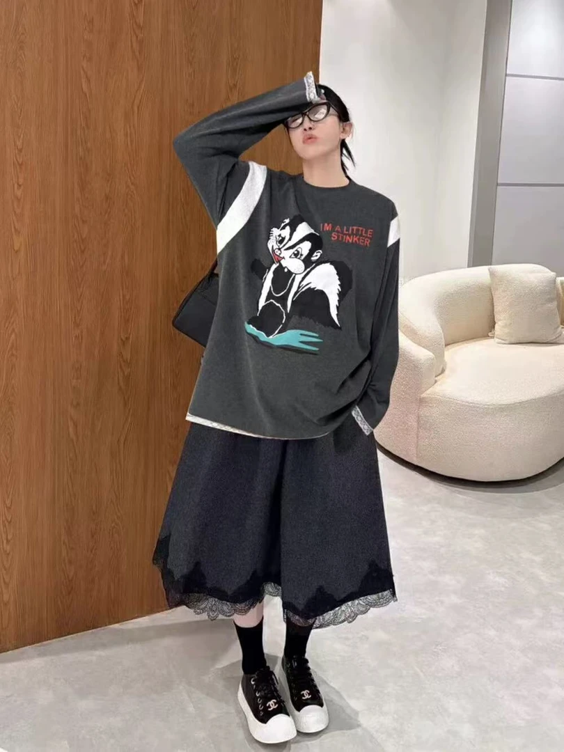 小松鼠蕾丝长袖6202