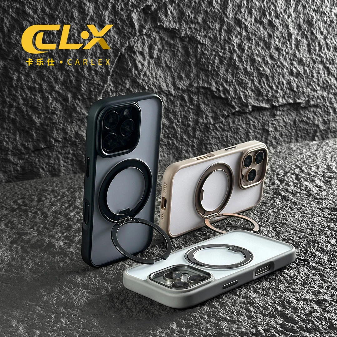 适用iphone17promax手机壳360旋转磁吸支架苹果16支点壳