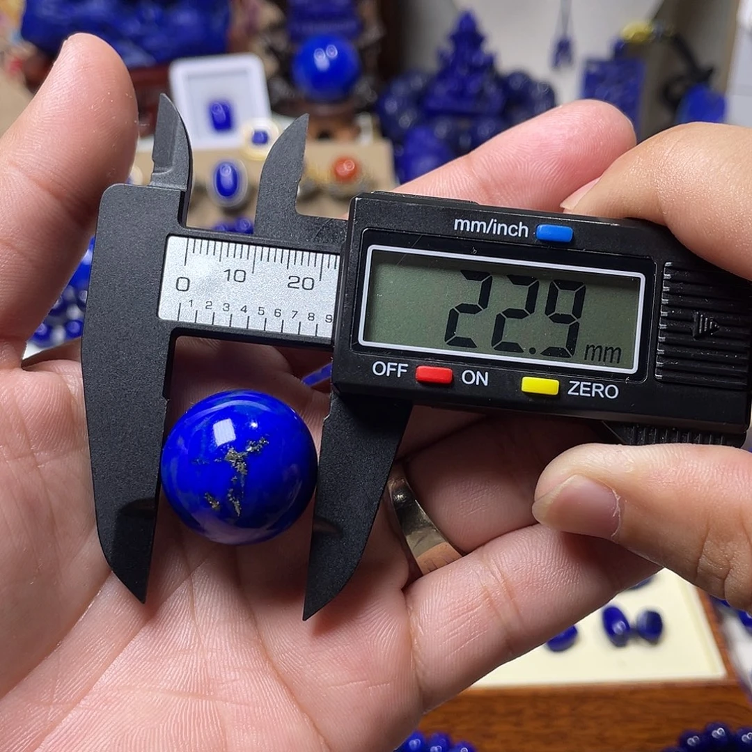 青金石未镶嵌微瑕！23mm单珠