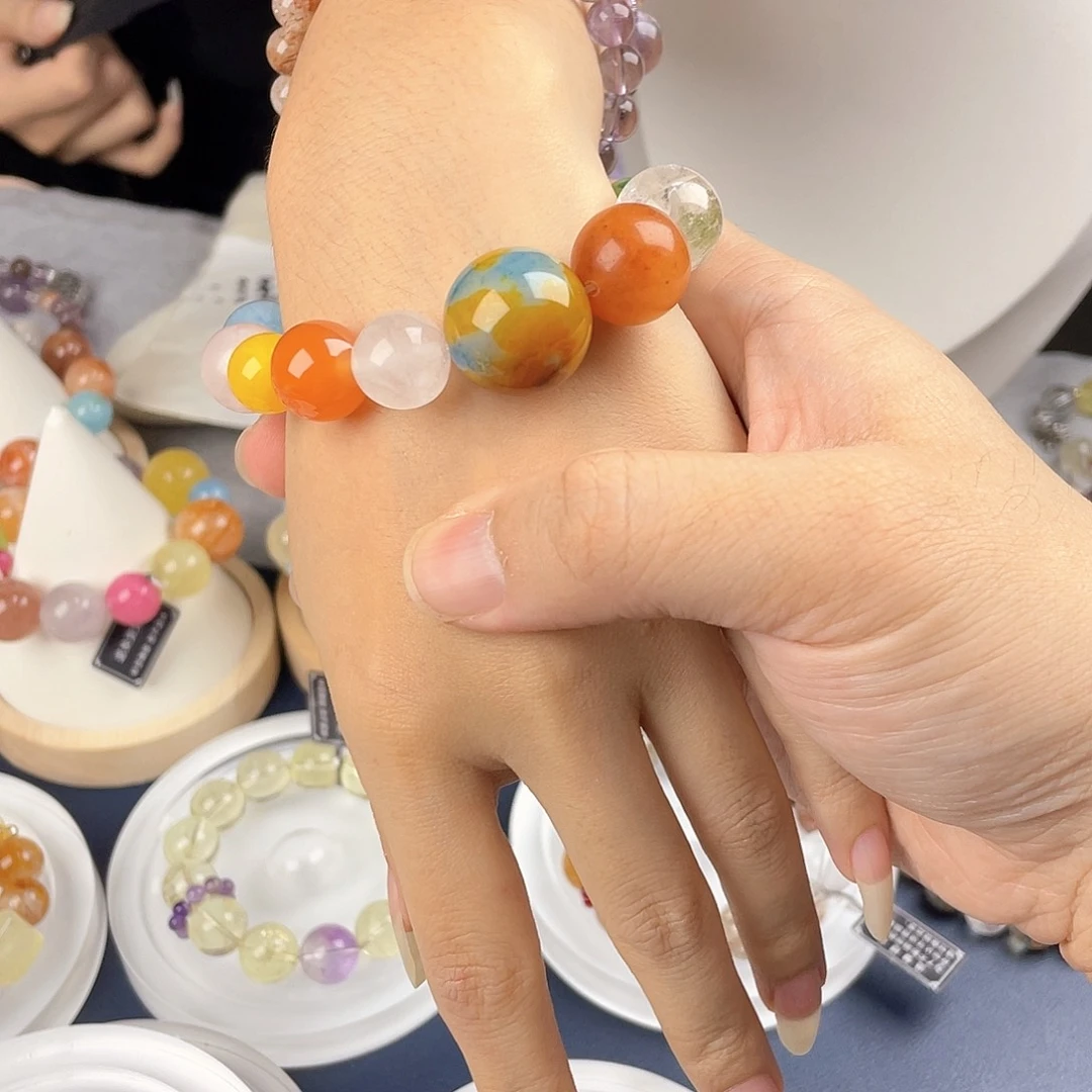 银S925镀金镶嵌手链水晶